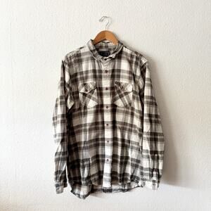 Rip curl Plaid Flannel Shirt Mens XL Fall vintage y2k gray